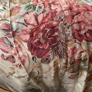 Floral Cream and Pink silk scarf by Laura Ashley